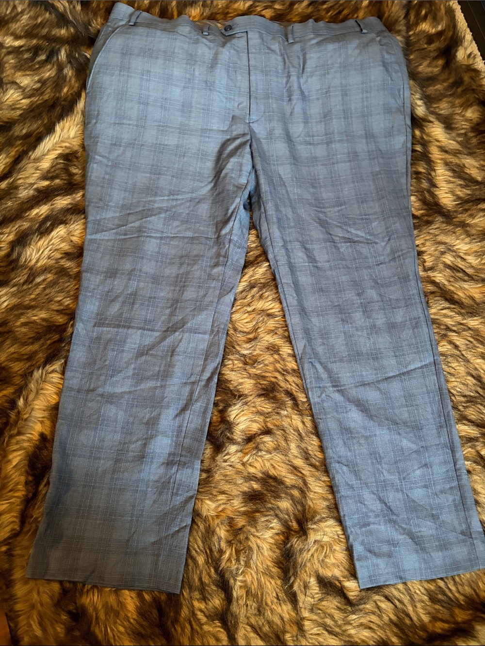 Michael Kors Blue Plaid Dress Pants Size 44X30